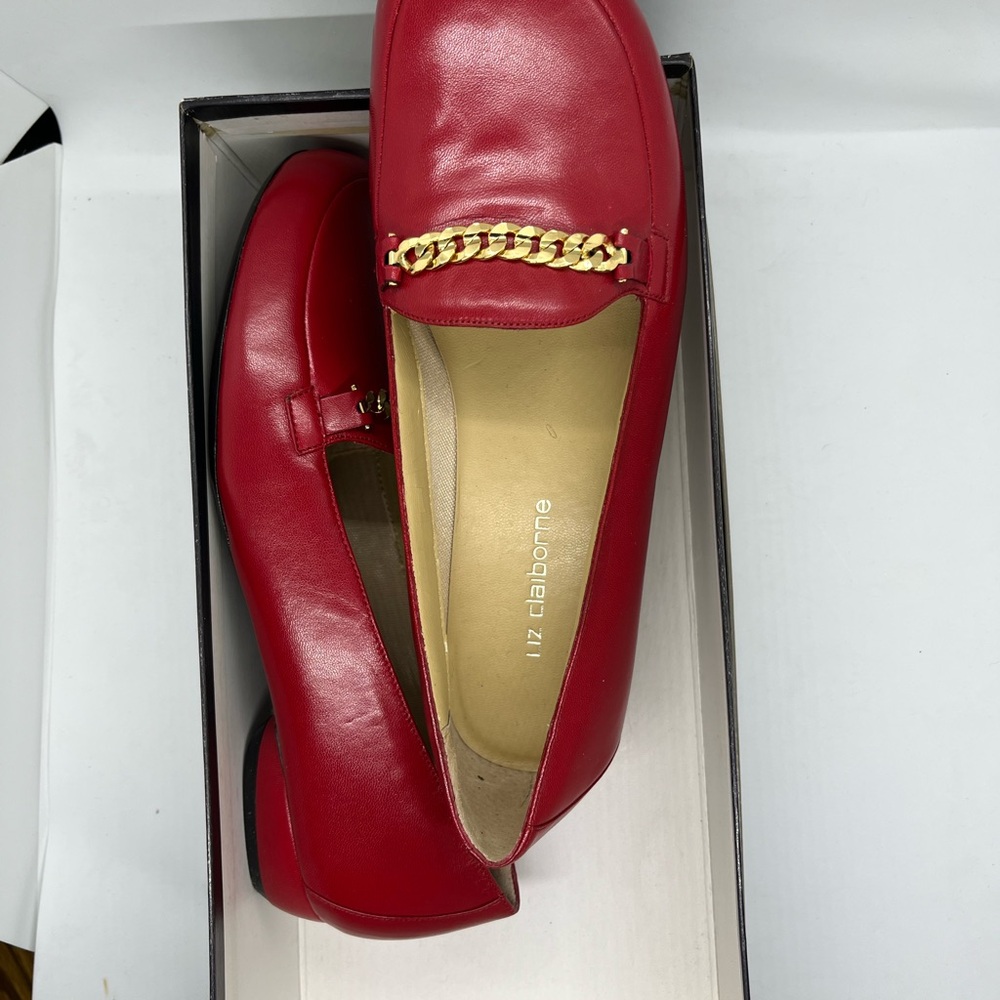 Indulge Red and Gold Flats for Effortless Elegance